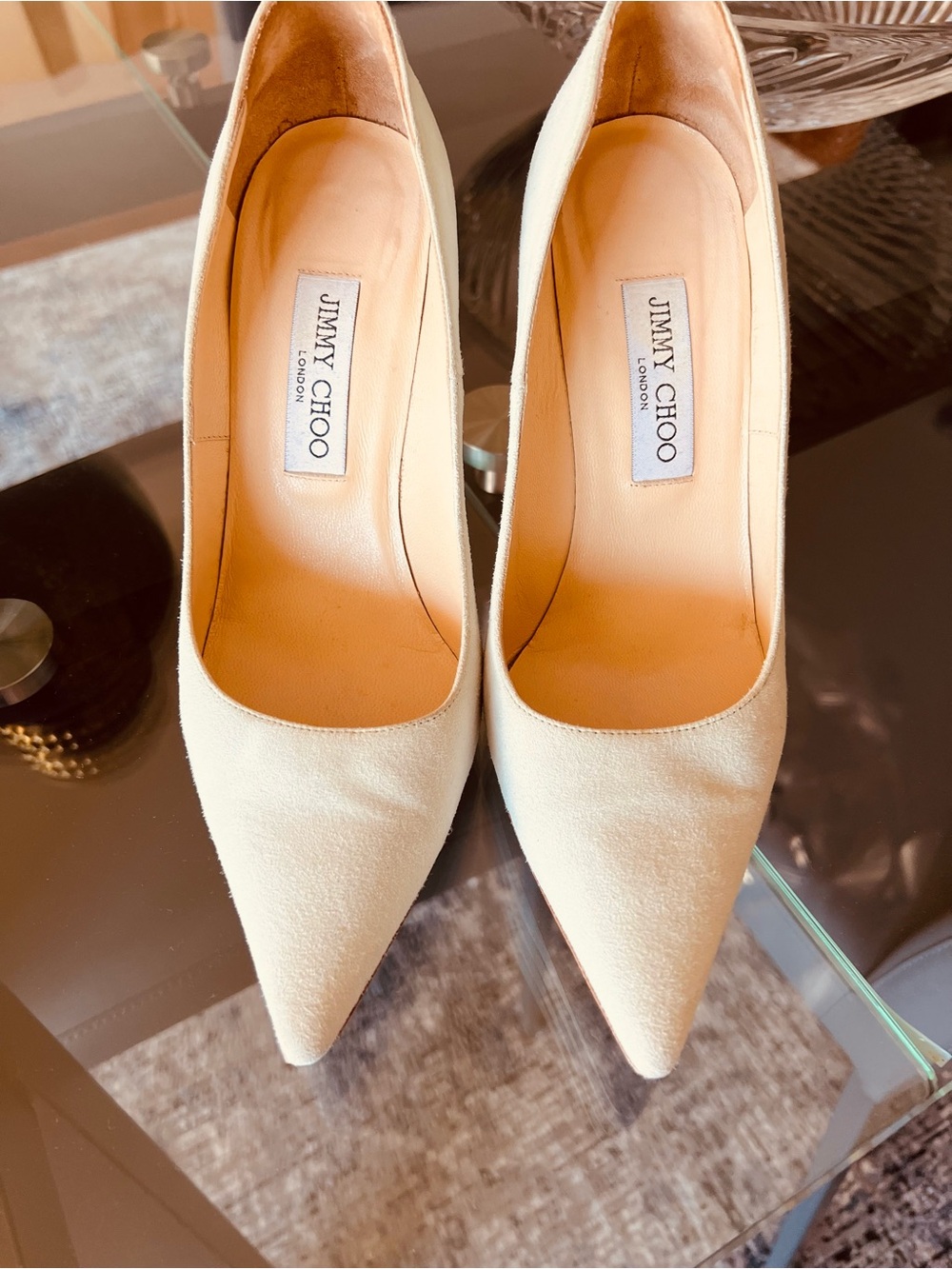 Jimmy Choo light green turquoise blue Pointed-Toe Pumps